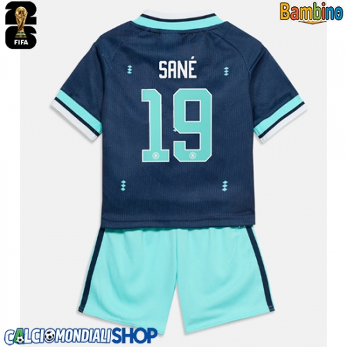 Maglie da calcio Germania Leroy Sane #19 Seconda Maglia Bambino Mondiali 2026  Manica Corta + Pantaloni corti)